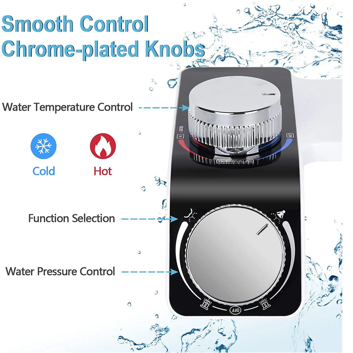 Bidet Toilet Seat Attachment Non-Electric Self-Cleaning Dual Nozzles Wash Hot Cold Mixer Water Lady Bathroom Accessories Sprayer