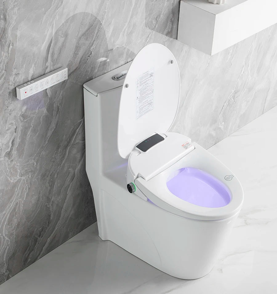 EcoFresh Round shape Smart toilet seat Electric Bidet cover intelligent bidet heat clean dry Massage care for child woman