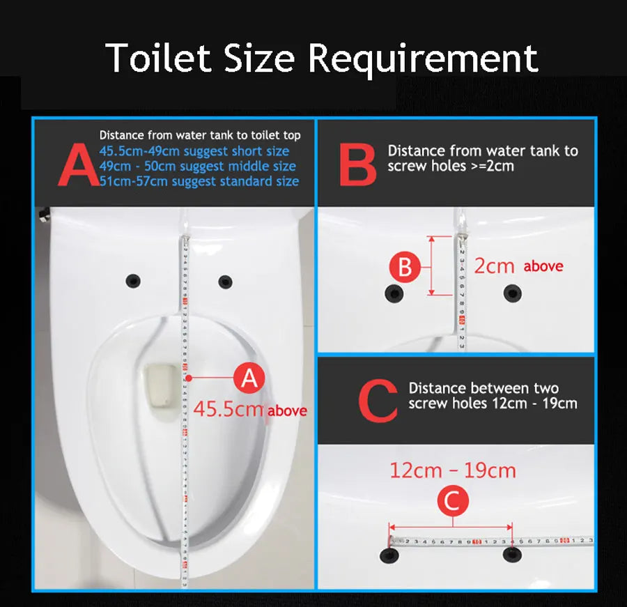EcoFresh Round shape Smart toilet seat Electric Bidet cover intelligent bidet heat clean dry Massage care for child woman