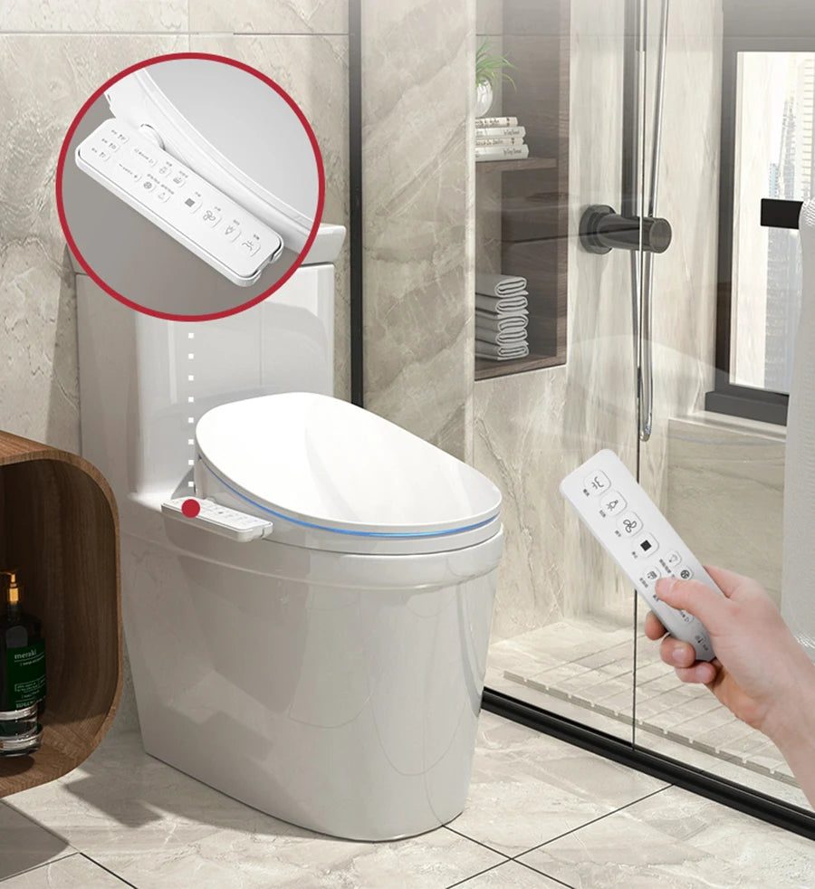 EcoFresh Round shape Smart toilet seat Electric Bidet cover intelligent bidet heat clean dry Massage care for child woman