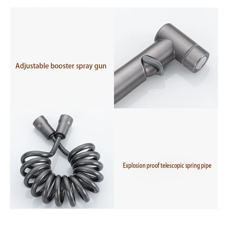 Hygienic Shower for Bathroom Toilet Bidet Shower Head Double Outlet Angle Valve of Bathroom Accessories Bidet Toilet Seat