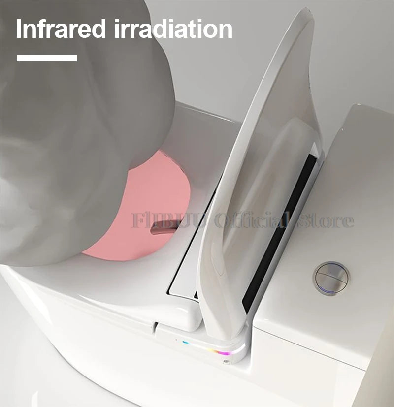 Smart Bidet Toilet Seat Cover with Wireless Remote Multiple Spray Modes Heated Seat Warm Water Air Dryer Toilet Lid Elongated