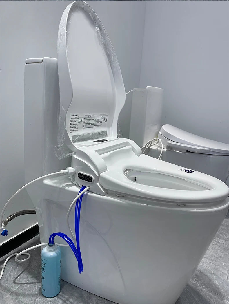 Smart bathroom toilet seat with remote control, heated seat, slow closing, drying, warm water, night light, WC smart sensor seat