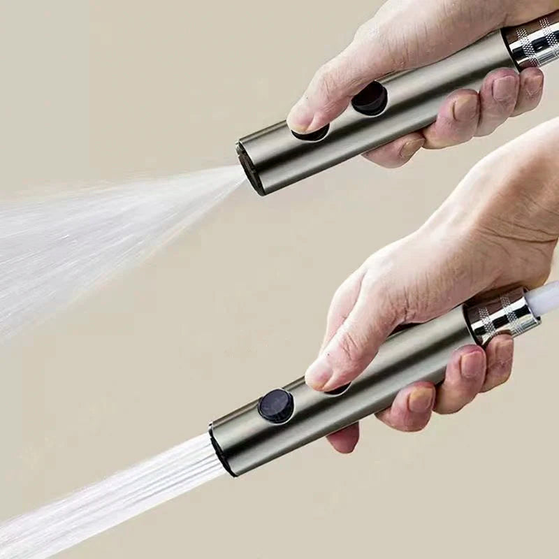 Handheld Toilet Bidet Faucet Rain Sprayer Stainless Steel Dual Button Bidet Sprayer Set Handheld Sprayer Shower Self-Cleaning