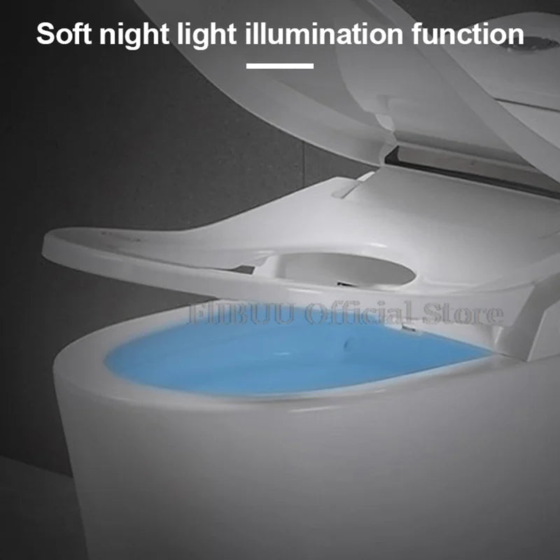 Smart Bidet Toilet Seat Cover with Wireless Remote Multiple Spray Modes Heated Seat Warm Water Air Dryer Toilet Lid Elongated