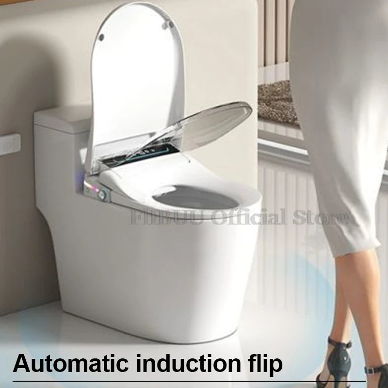 Smart Bidet Toilet Seat Cover with Wireless Remote Multiple Spray Modes Heated Seat Warm Water Air Dryer Toilet Lid Elongated