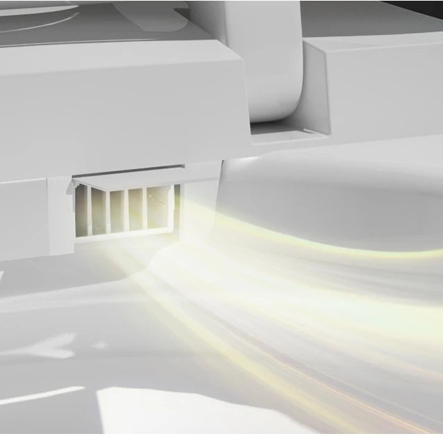 Unique Smart Toilet with Built In Bidet, Intelligent One Piece Toilet For Modern Bathroom, Auto Open/Close Seat, Foot Sensor