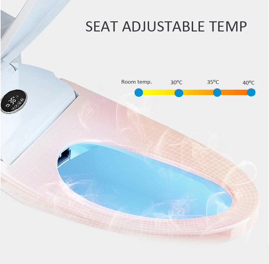 EcoFresh Round shape Smart toilet seat Electric Bidet cover intelligent bidet heat clean dry Massage care for child woman