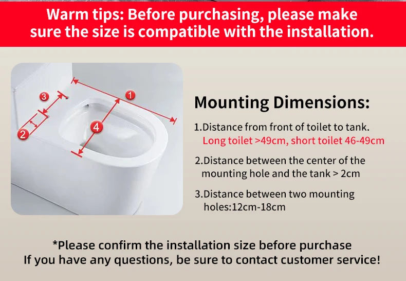 Smart bathroom toilet seat with remote control, heated seat, slow closing, drying, warm water, night light, WC smart sensor seat