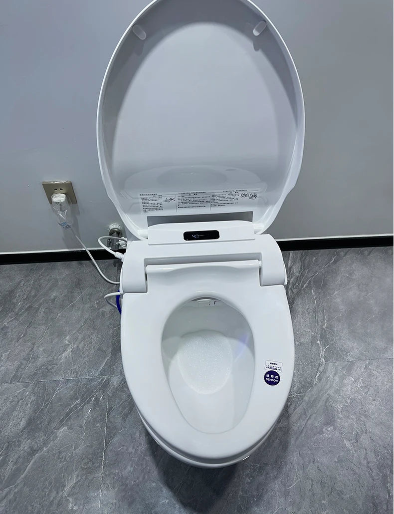 Smart bathroom toilet seat with remote control, heated seat, slow closing, drying, warm water, night light, WC smart sensor seat