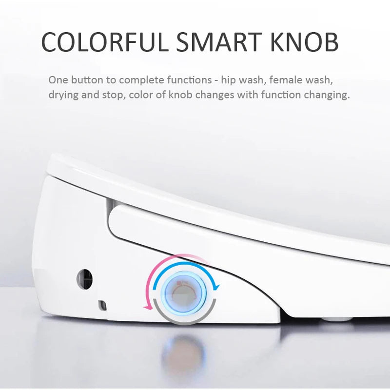 EcoFresh Round shape Smart toilet seat Electric Bidet cover intelligent bidet heat clean dry Massage care for child woman