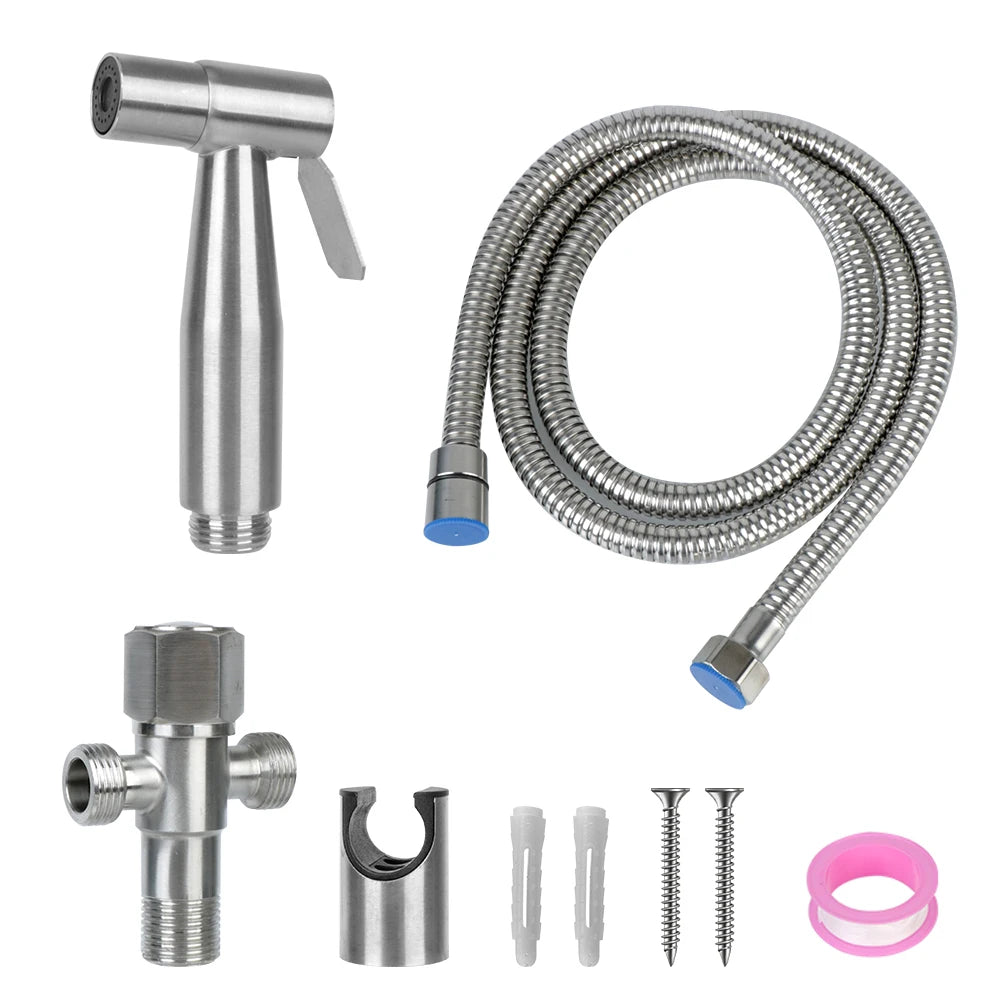 Bidet sprayer set For toilet Handheld For Bathroom hand sprayer self cleaning Hand Bidet faucet Stainless Steel shower head