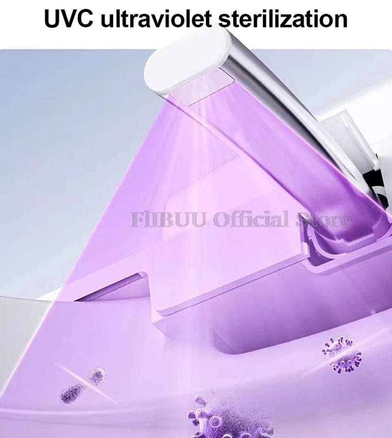 Smart Bidet Toilet Seat Cover with Wireless Remote Multiple Spray Modes Heated Seat Warm Water Air Dryer Toilet Lid Elongated