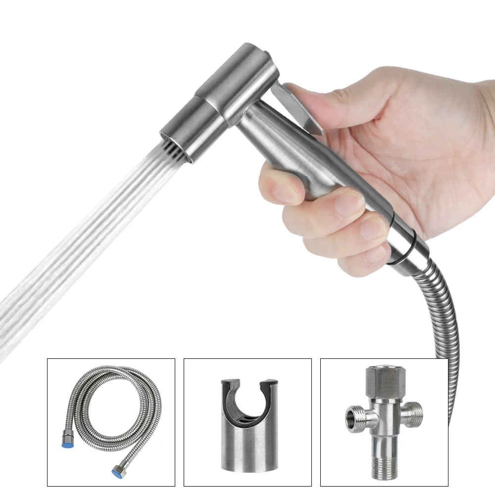 Bidet sprayer set For toilet Handheld For Bathroom hand sprayer self cleaning Hand Bidet faucet Stainless Steel shower head