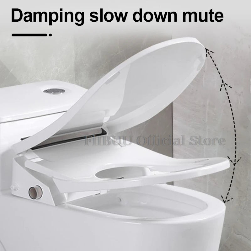 Smart Bidet Toilet Seat Cover with Wireless Remote Multiple Spray Modes Heated Seat Warm Water Air Dryer Toilet Lid Elongated