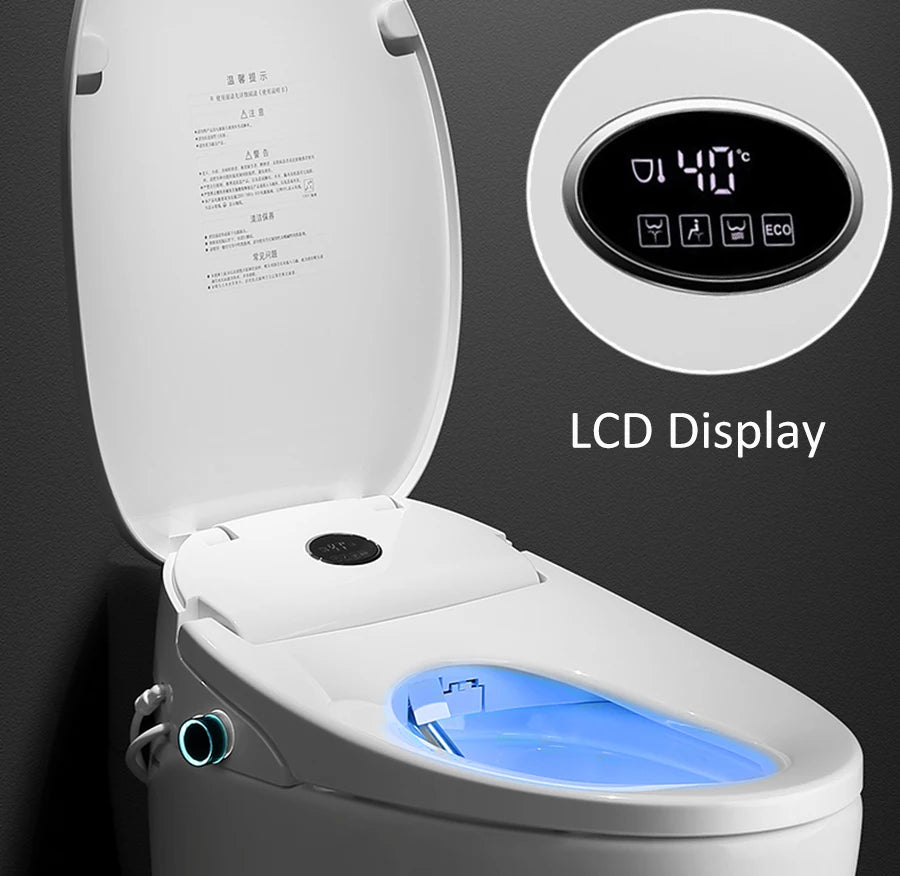 EcoFresh Round shape Smart toilet seat Electric Bidet cover intelligent bidet heat clean dry Massage care for child woman