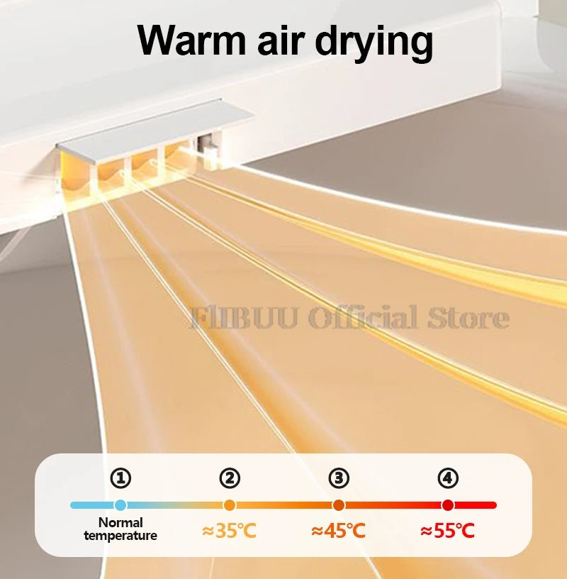 Smart Bidet Toilet Seat Cover with Wireless Remote Multiple Spray Modes Heated Seat Warm Water Air Dryer Toilet Lid Elongated