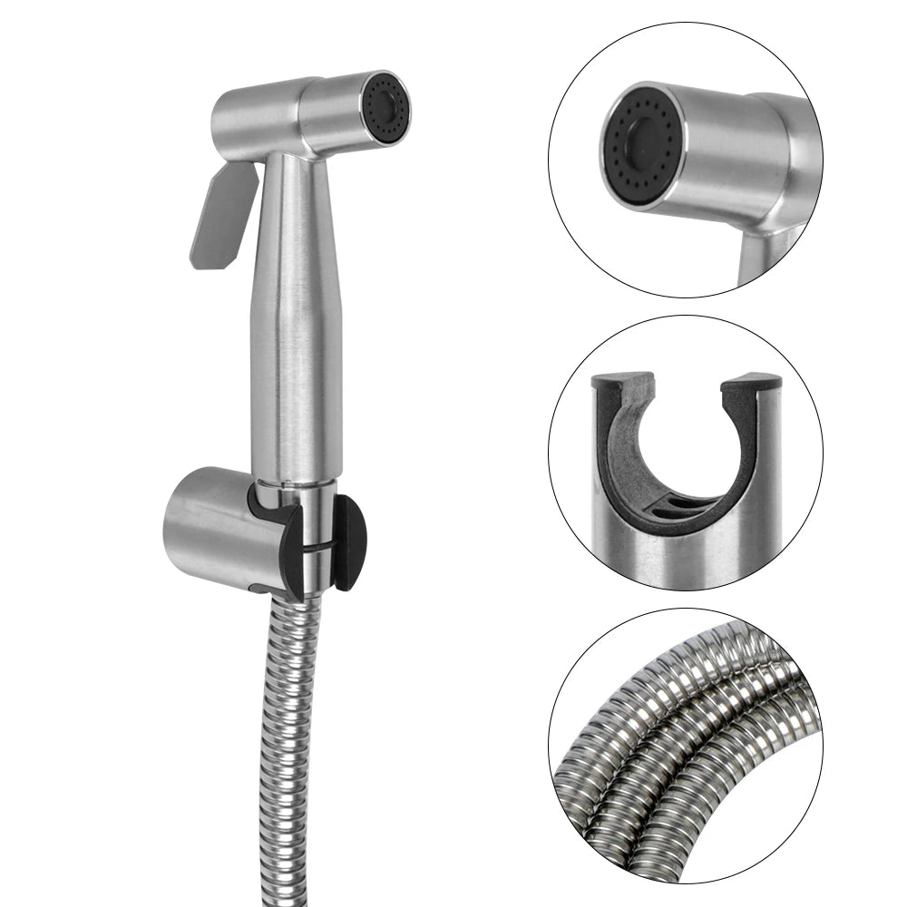 Bidet sprayer set For toilet Handheld For Bathroom hand sprayer self cleaning Hand Bidet faucet Stainless Steel shower head