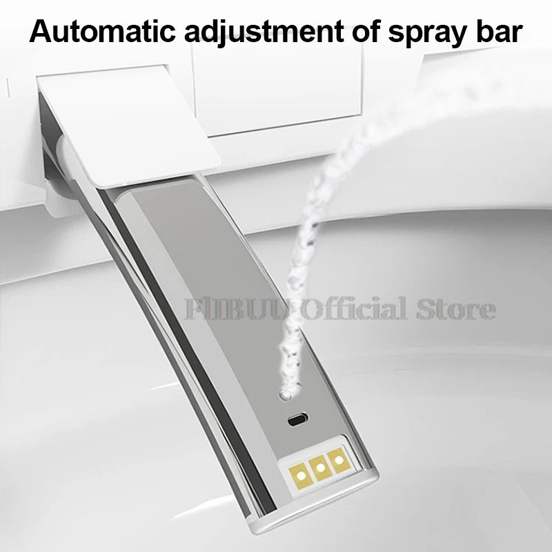 Smart Bidet Toilet Seat Cover with Wireless Remote Multiple Spray Modes Heated Seat Warm Water Air Dryer Toilet Lid Elongated