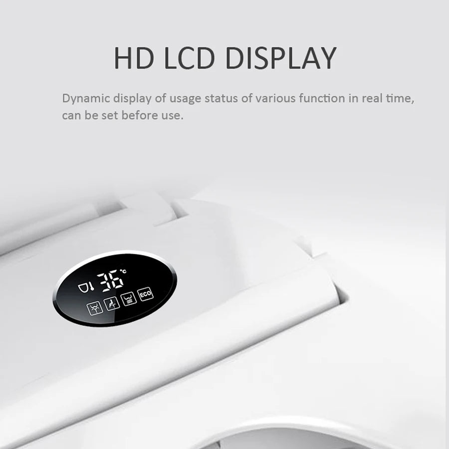 EcoFresh Round shape Smart toilet seat Electric Bidet cover intelligent bidet heat clean dry Massage care for child woman
