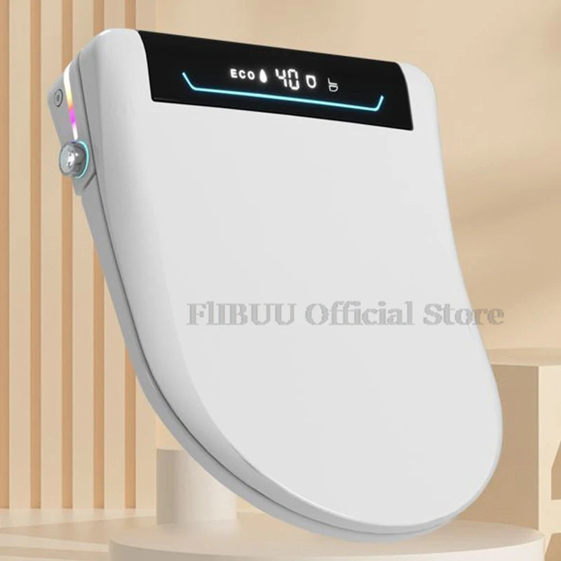 Smart Bidet Toilet Seat Cover with Wireless Remote Multiple Spray Modes Heated Seat Warm Water Air Dryer Toilet Lid Elongated