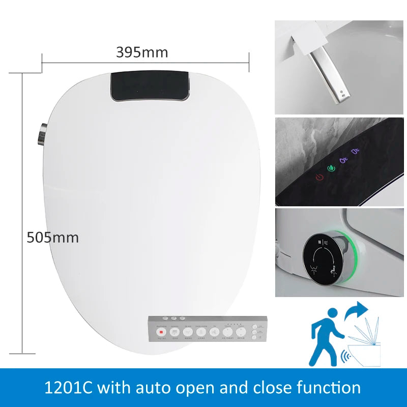 EcoFresh Round shape Smart toilet seat Electric Bidet cover intelligent bidet heat clean dry Massage care for child woman