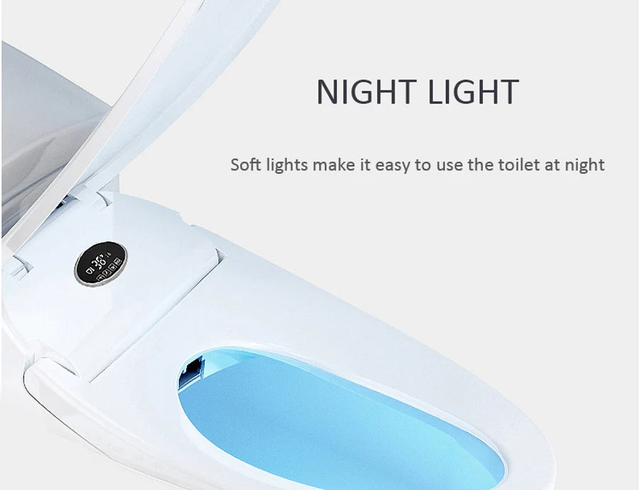 EcoFresh Round shape Smart toilet seat Electric Bidet cover intelligent bidet heat clean dry Massage care for child woman