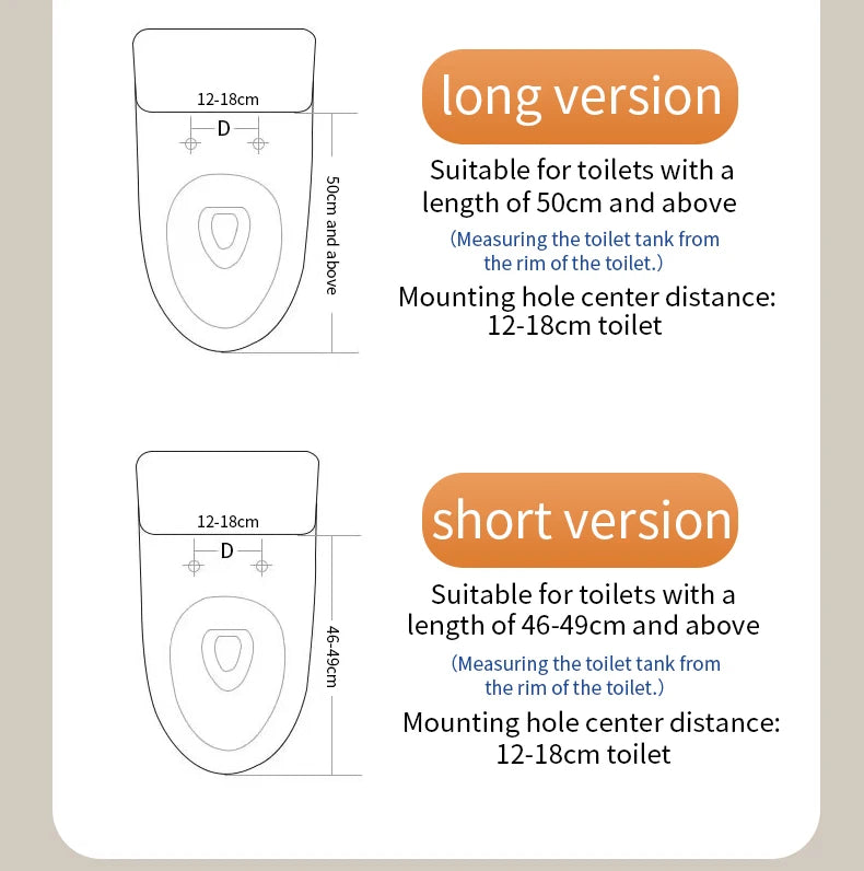 Smart bathroom toilet seat with remote control, heated seat, slow closing, drying, warm water, night light, WC smart sensor seat