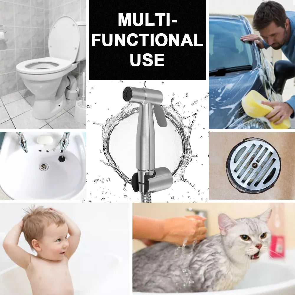 Bidet sprayer set For toilet Handheld For Bathroom hand sprayer self cleaning Hand Bidet faucet Stainless Steel shower head